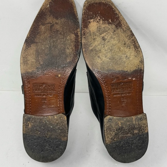 Mercanti Florentini Dress Shoes Monk Strap Black Leather Mens 8.5 Made In Italy main image 7